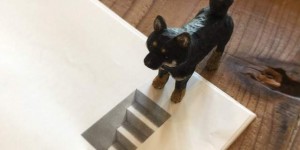 错视3D画 翻开笔记本进入三次元的空间